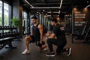 Personal training session at Ajay Fitness gym
